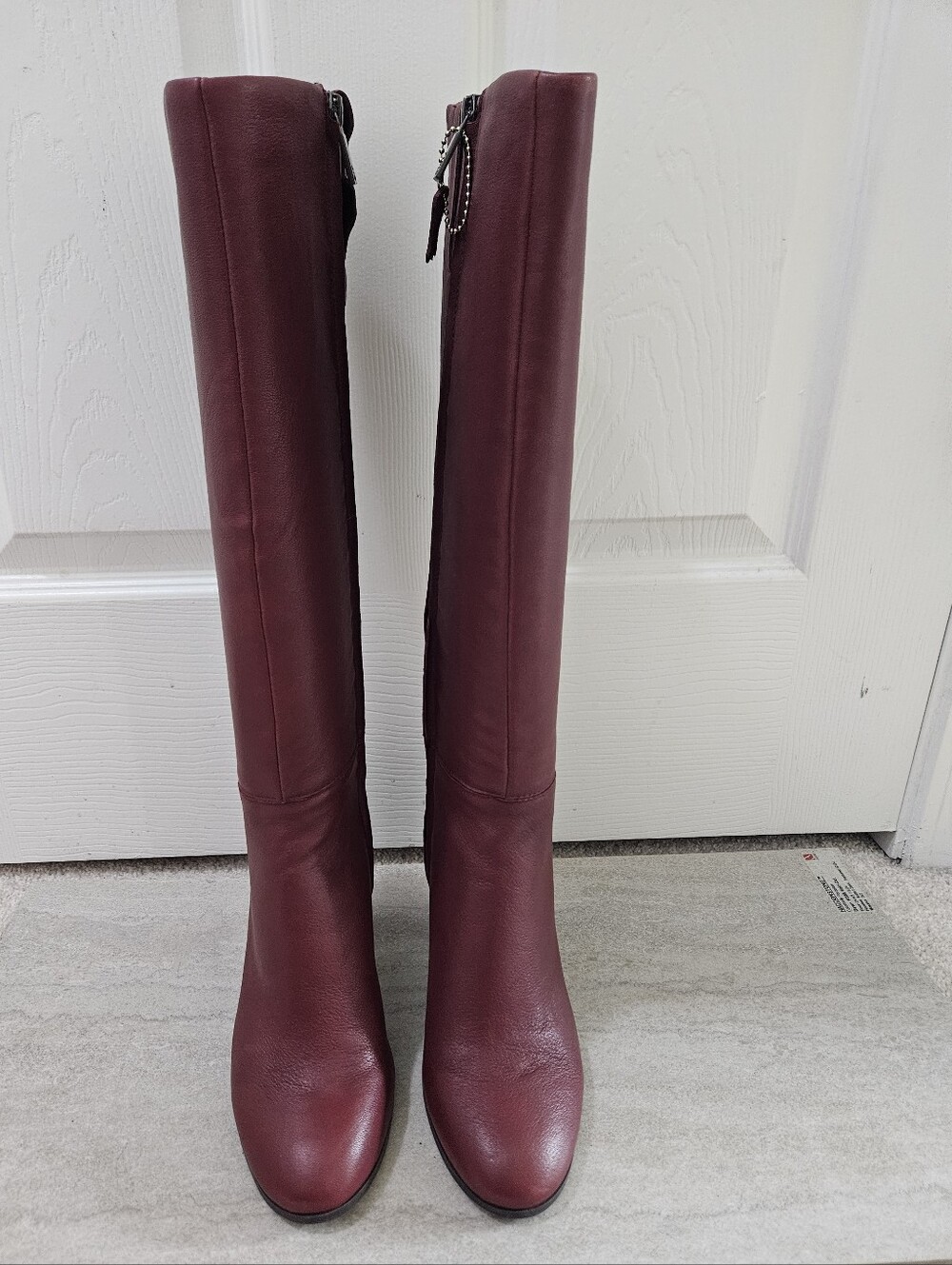 Kenneth Cole Burgundy Over-the-Knee Leather Boots. Size 8